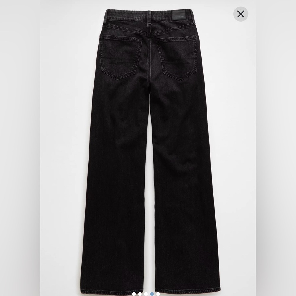 AE Dreamy Drape Stretch Curvy Super High-Waisted Baggy Wide-Leg Jean, SHORT - Picture 5 of 9